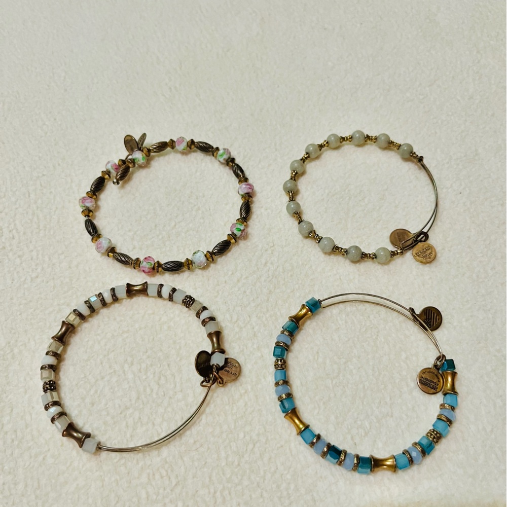 SET OF 4– Alex and Ani beaded bracelet set